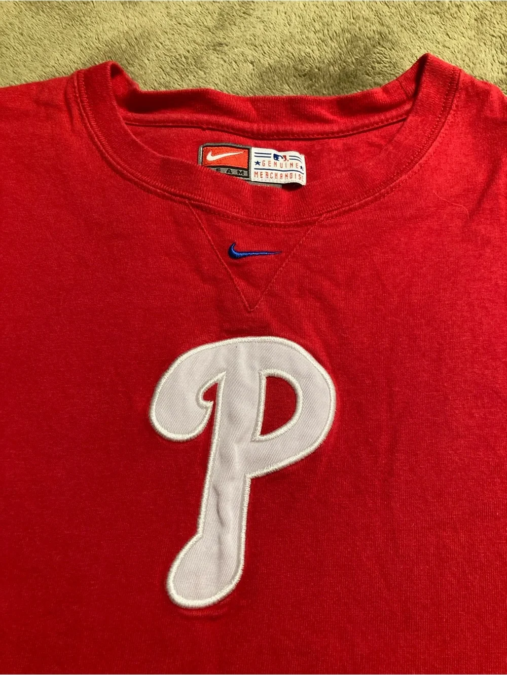 NWOT Nike Philadelphia Phillies Tee T Shirt Short Sleeve Red White Boys XL